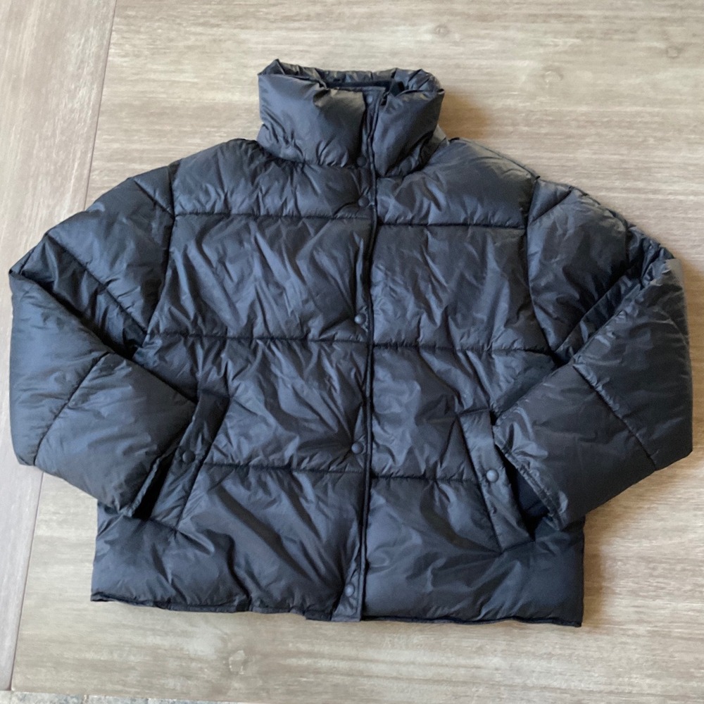 J.Crew Signature Puffer Jacket Black Water Repellent Medium New Without‎ Tags